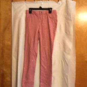 Beautiful pink jeggings with silver flakes